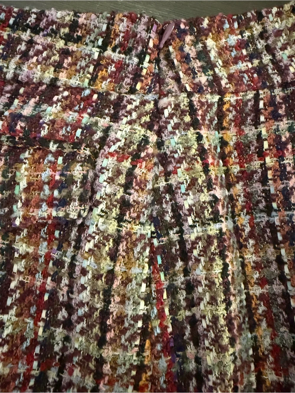 NWT LOFT Tweed Mini Skirt Red Pink Multicolor Size 6 Women
